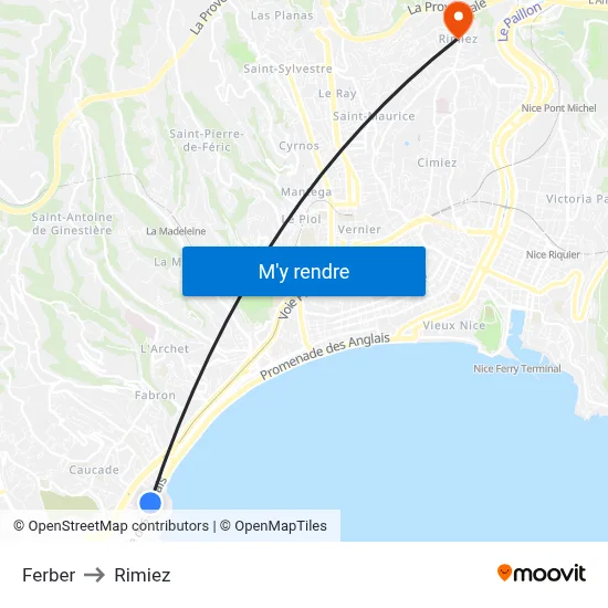 Ferber to Rimiez map