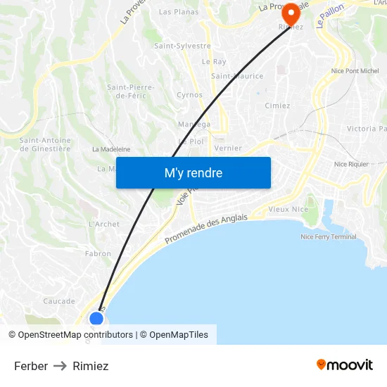 Ferber to Rimiez map