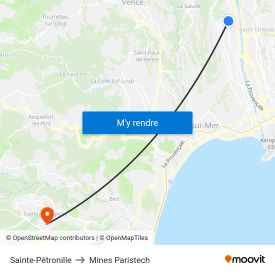 Sainte-Pétronille to Mines Paristech map