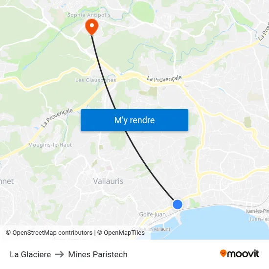 La Glaciere to Mines Paristech map