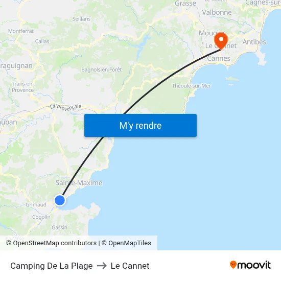 Camping De La Plage to Le Cannet map