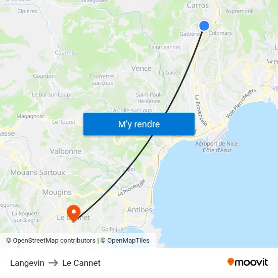 Langevin to Le Cannet map