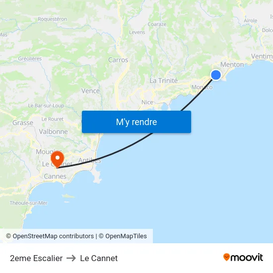 2eme Escalier to Le Cannet map