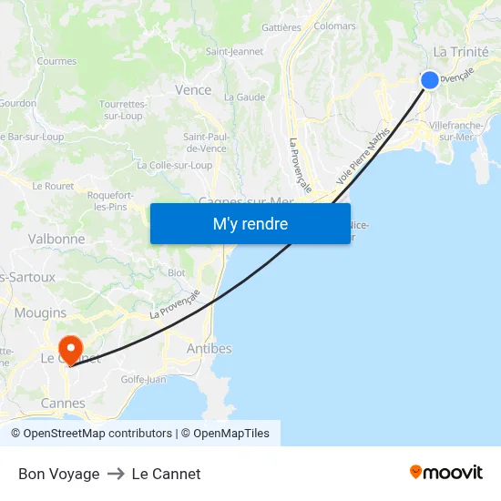 Bon Voyage to Le Cannet map