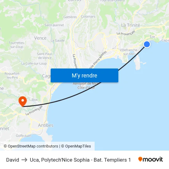 David to Uca, Polytech'Nice Sophia - Bat. Templiers 1 map