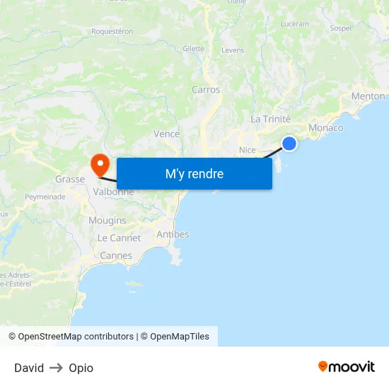 David to Opio map