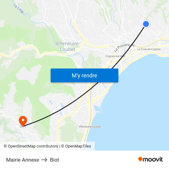 Mairie Annexe to Biot map