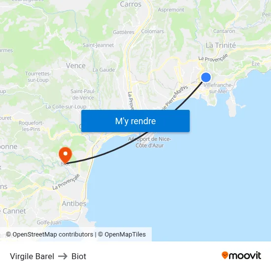 Virgile Barel to Biot map