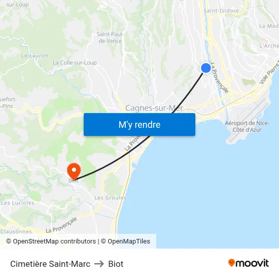 Cimetière Saint-Marc to Biot map