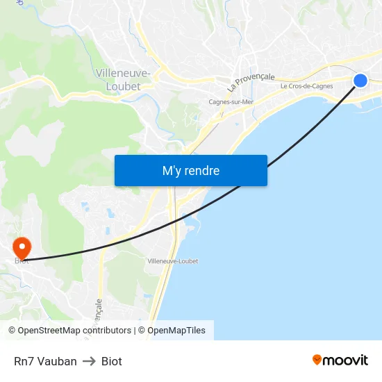Rn7 Vauban to Biot map