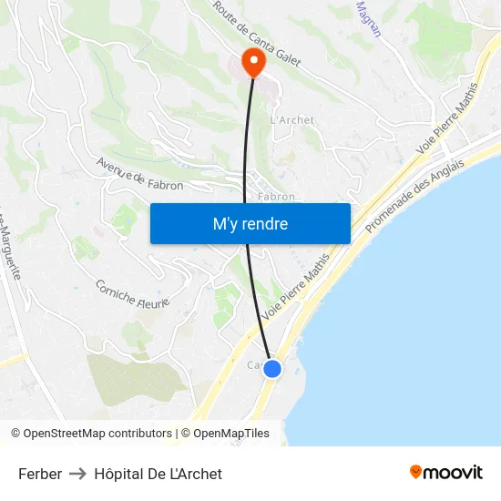 Ferber to Hôpital De L'Archet map