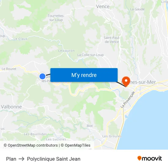 Plan to Polyclinique Saint Jean map