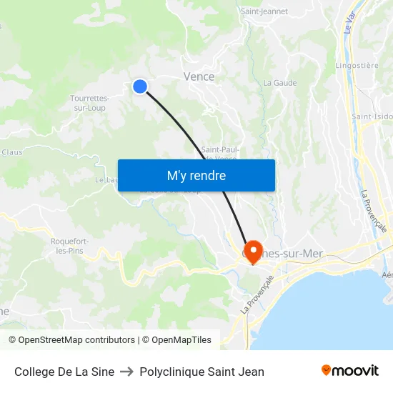 College De La Sine to Polyclinique Saint Jean map