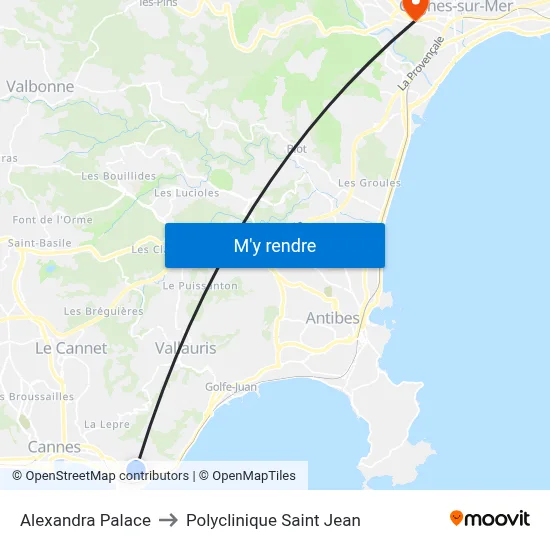 Alexandra Palace to Polyclinique Saint Jean map