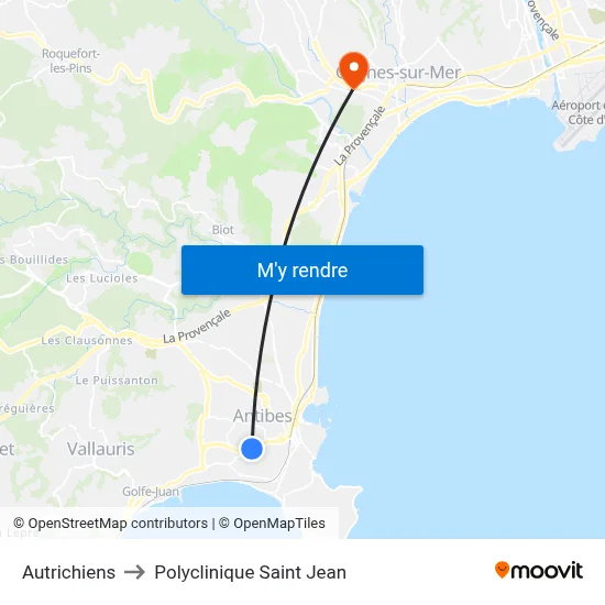 Autrichiens to Polyclinique Saint Jean map