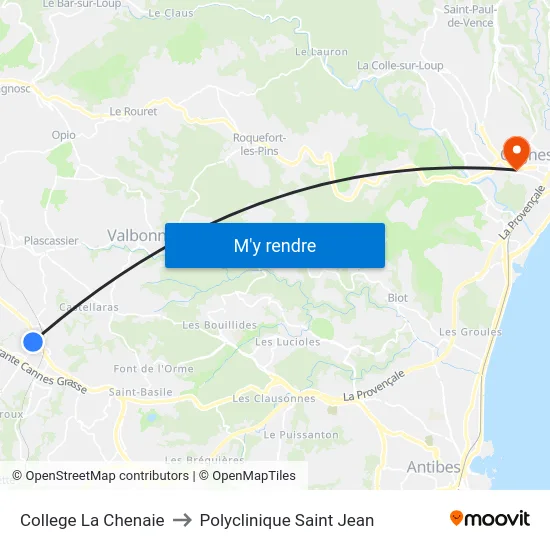 College La Chenaie to Polyclinique Saint Jean map