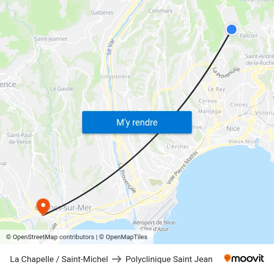 La Chapelle / Saint-Michel to Polyclinique Saint Jean map