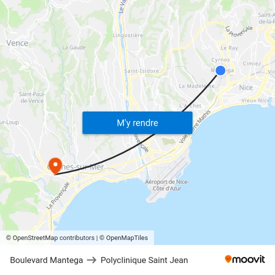 Boulevard Mantega to Polyclinique Saint Jean map