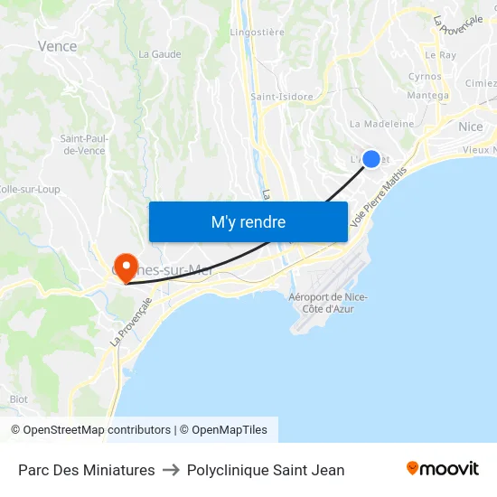 Parc Des Miniatures to Polyclinique Saint Jean map