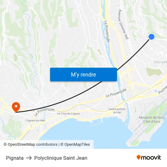 Pignata to Polyclinique Saint Jean map