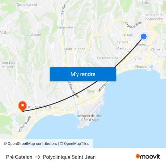 Pré Catelan to Polyclinique Saint Jean map