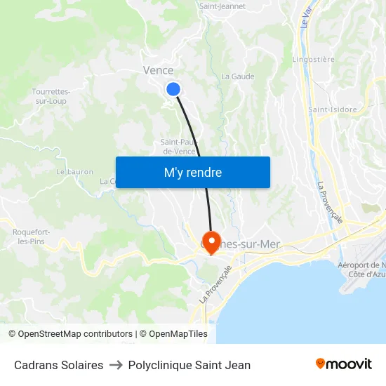 Cadrans Solaires to Polyclinique Saint Jean map