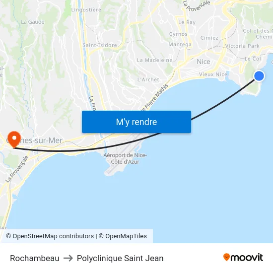 Rochambeau to Polyclinique Saint Jean map