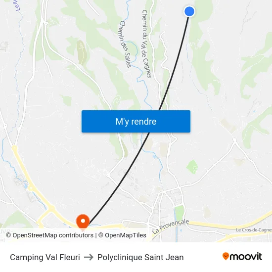Camping Val Fleuri to Polyclinique Saint Jean map