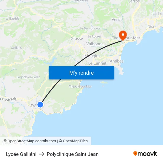 Lycée Galliéni to Polyclinique Saint Jean map