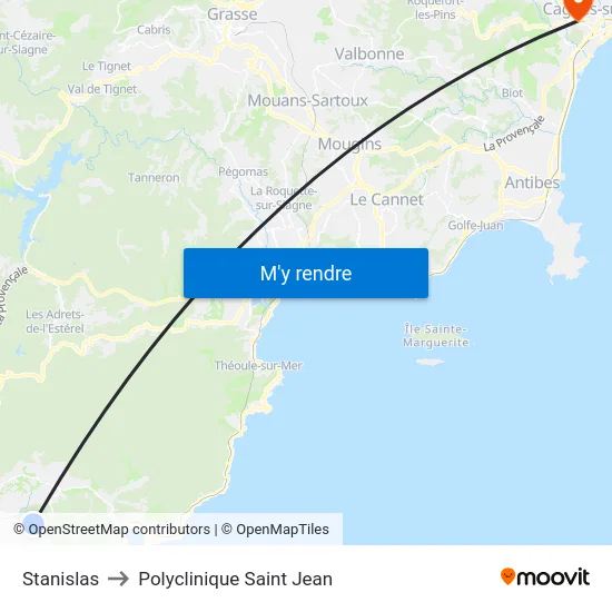 Stanislas to Polyclinique Saint Jean map