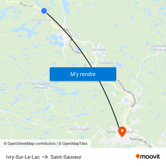 Ivry-Sur-Le-Lac to Saint-Sauveur map