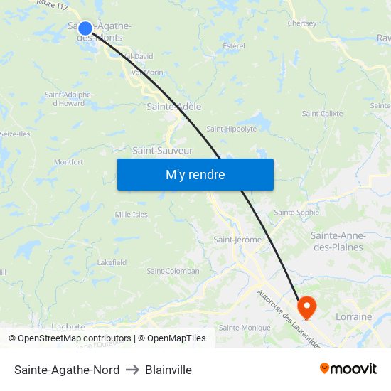 Sainte-Agathe-Nord to Sainte-Agathe-Nord map