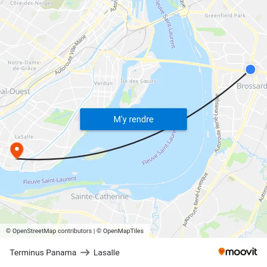 Terminus Panama to Lasalle map