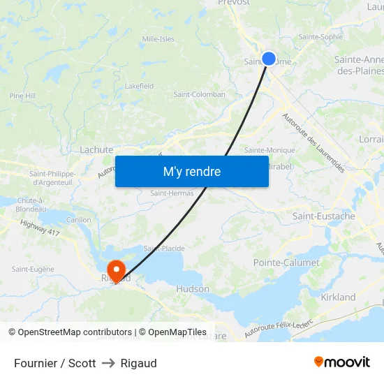 Fournier / Scott to Rigaud map