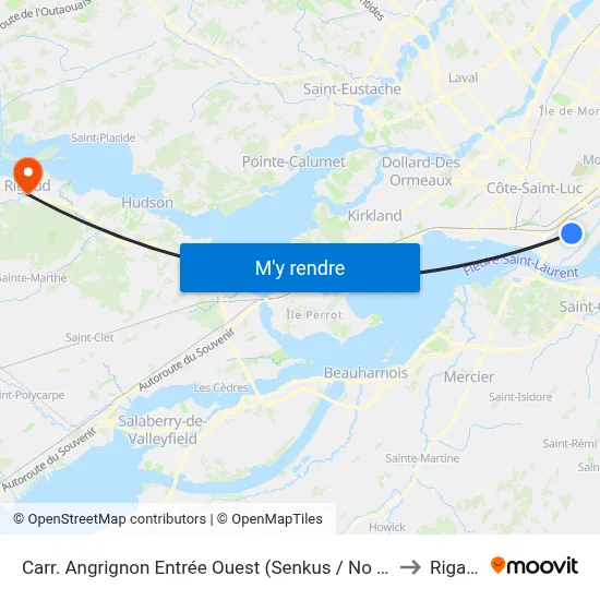 Carr. Angrignon Entrée Ouest (Senkus / No 2350) to Rigaud map