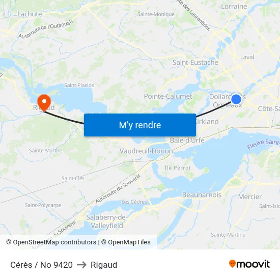 Cérès / No 9420 to Rigaud map