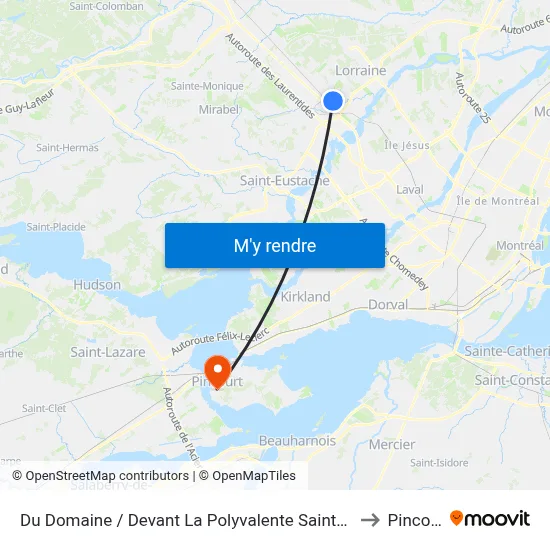 Du Domaine / Devant La Polyvalente Sainte-Thérèse to Pincourt map