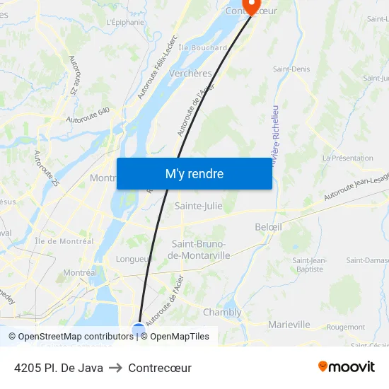 4205 Pl. De Java to Contrecœur map