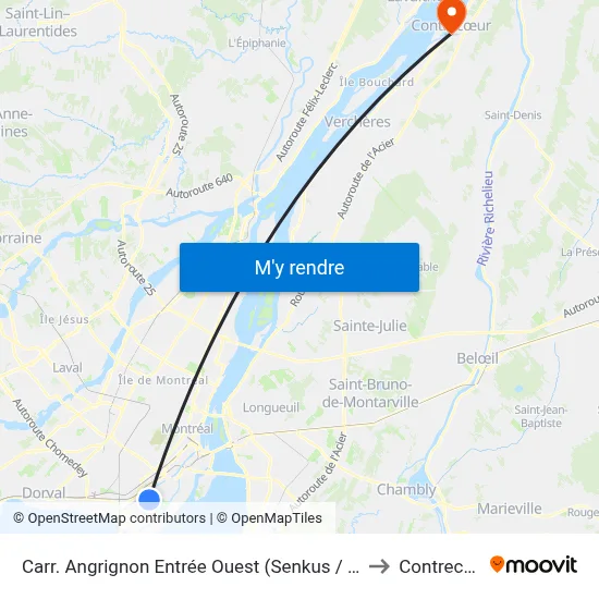 Carr. Angrignon Entrée Ouest (Senkus / No 2350) to Contrecœur map
