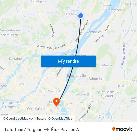 Lafortune / Turgeon to Éts - Pavillon A map