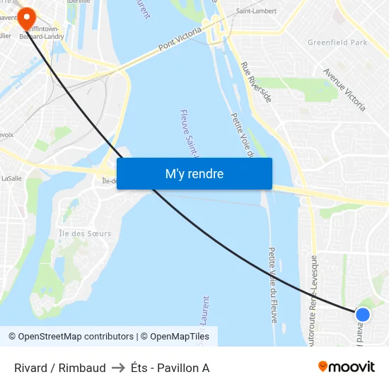 Rivard / Rimbaud to Éts - Pavillon A map