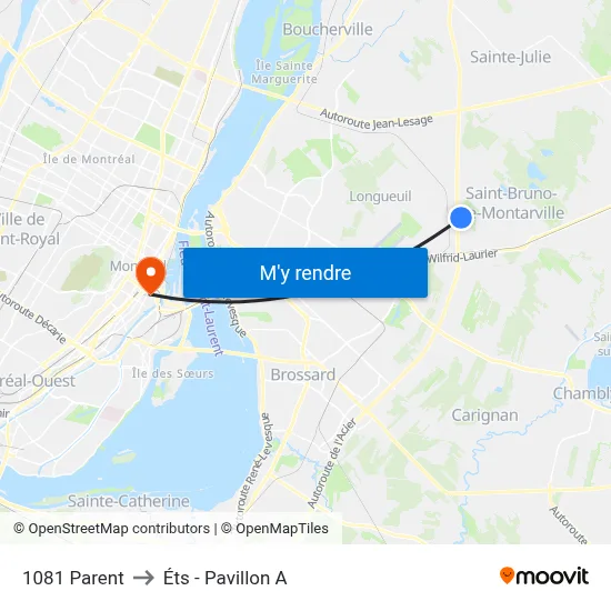 1081 Parent to Éts - Pavillon A map