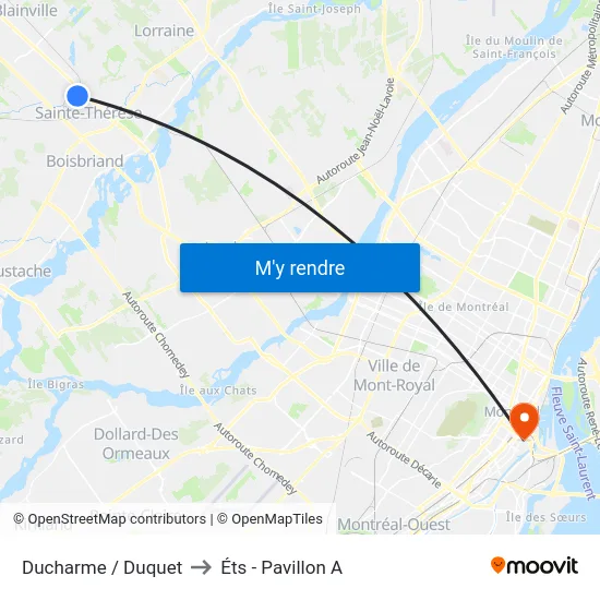 Ducharme / Duquet to Éts - Pavillon A map