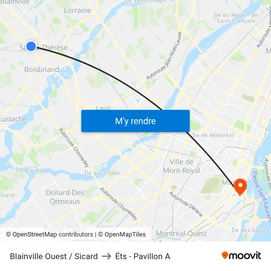 Blainville Ouest / Sicard to Éts - Pavillon A map