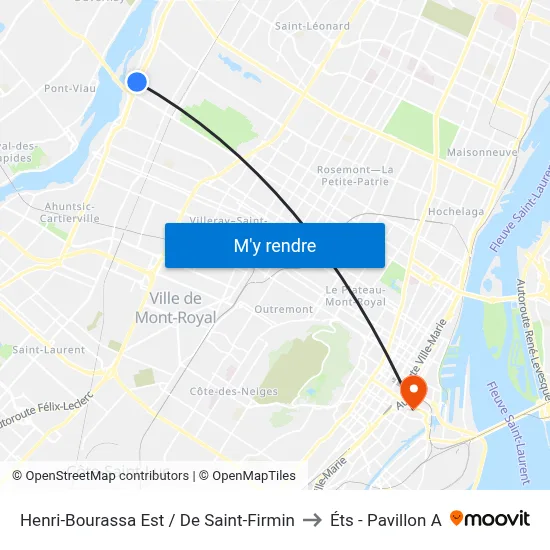 Henri-Bourassa Est / De Saint-Firmin to Éts - Pavillon A map