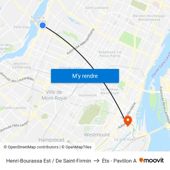Henri-Bourassa Est / De Saint-Firmin to Éts - Pavillon A map