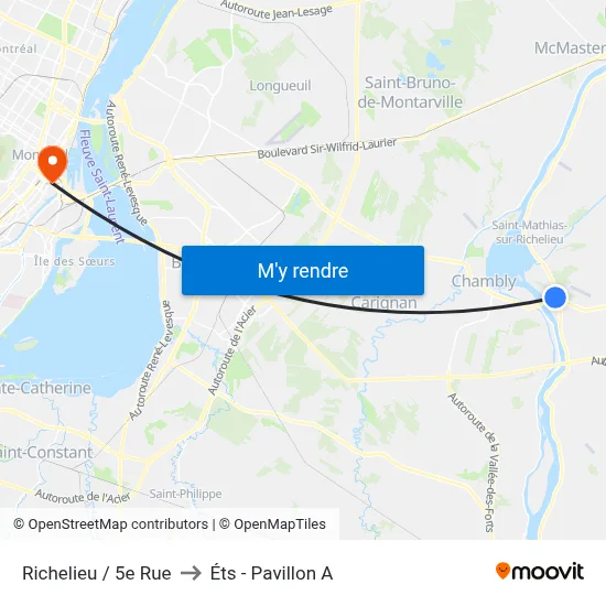 Richelieu / 5e Rue to Éts - Pavillon A map