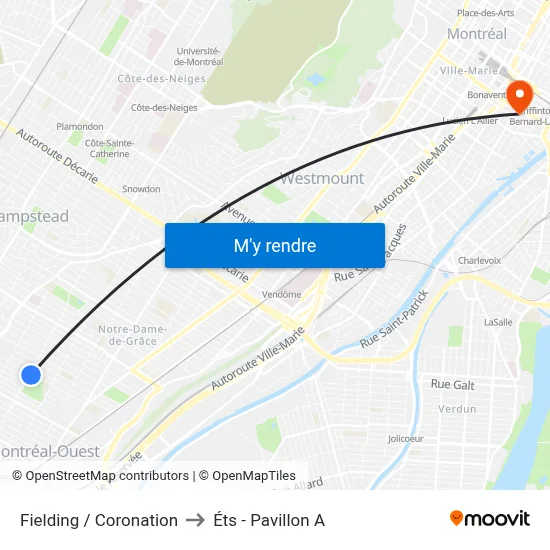 Fielding / Coronation to Éts - Pavillon A map