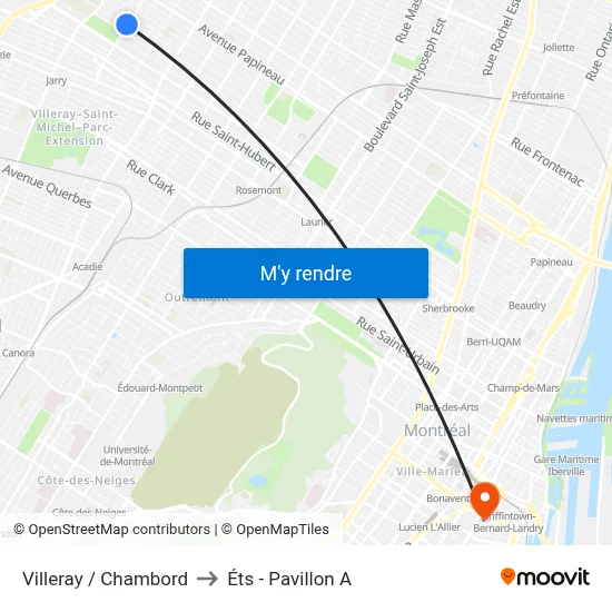 Villeray / Chambord to Éts - Pavillon A map