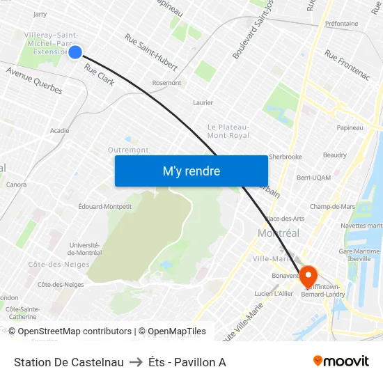 Station De Castelnau to Éts - Pavillon A map